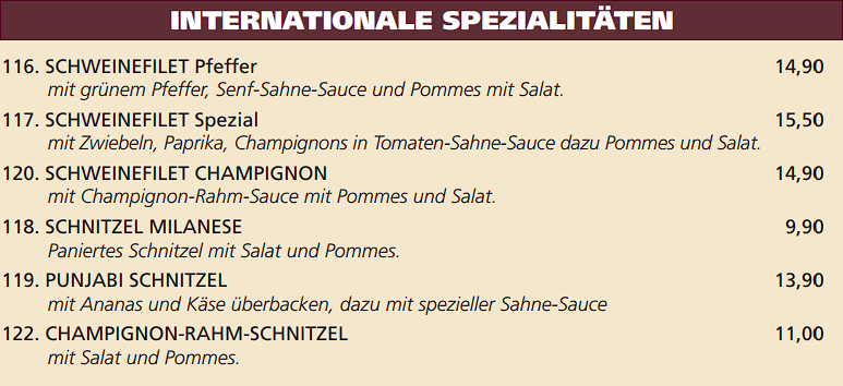 Speise 14 International