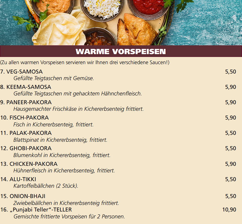 Speise 2 Vorspeisen