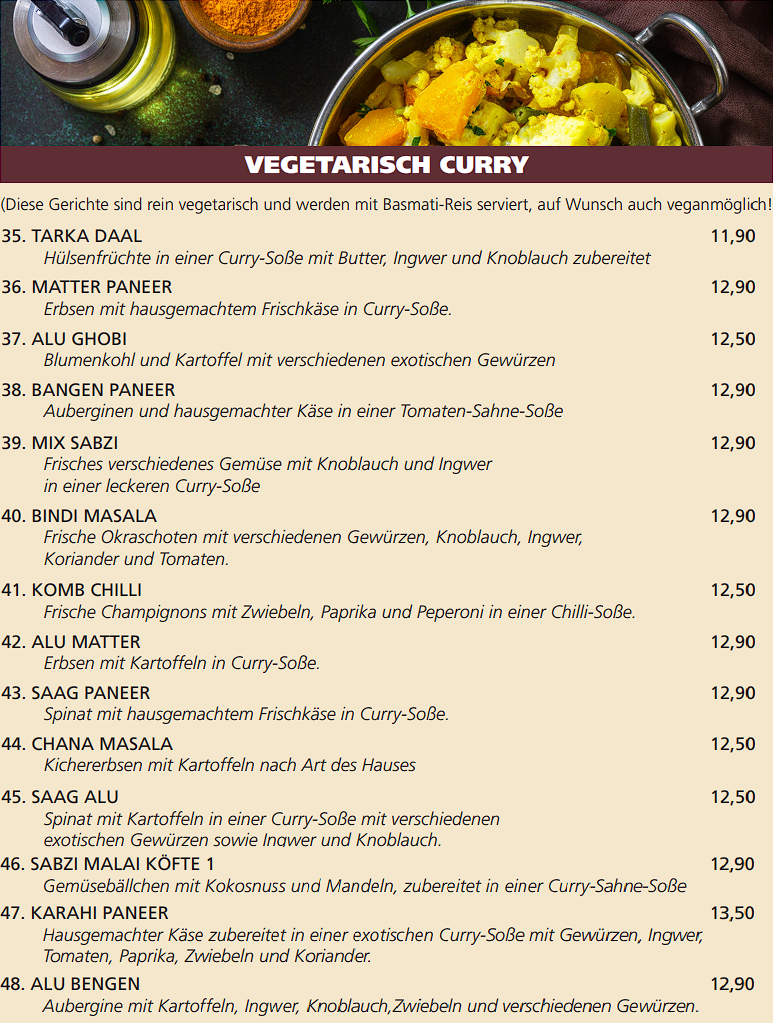 Speise 6 Vegetarisch